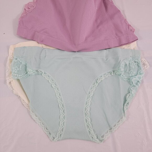 Secret Treasures 3-Pack Seamless Stretch Lace Trim Bikini Panties – Size Small - Picture 10 of 13